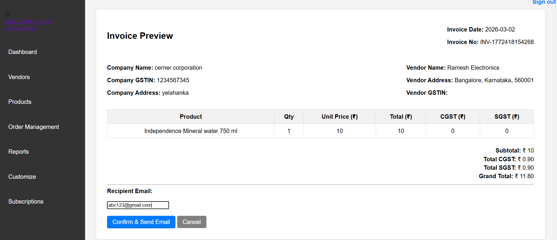 Invoice Bill Template